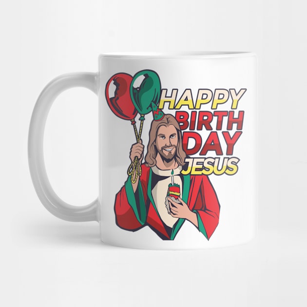 Christmas Happy Birthday Jesus by Printroof